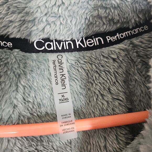 Calvin Klein Performance Green Fuzzy Pullover NWT - Picture 5 of 7